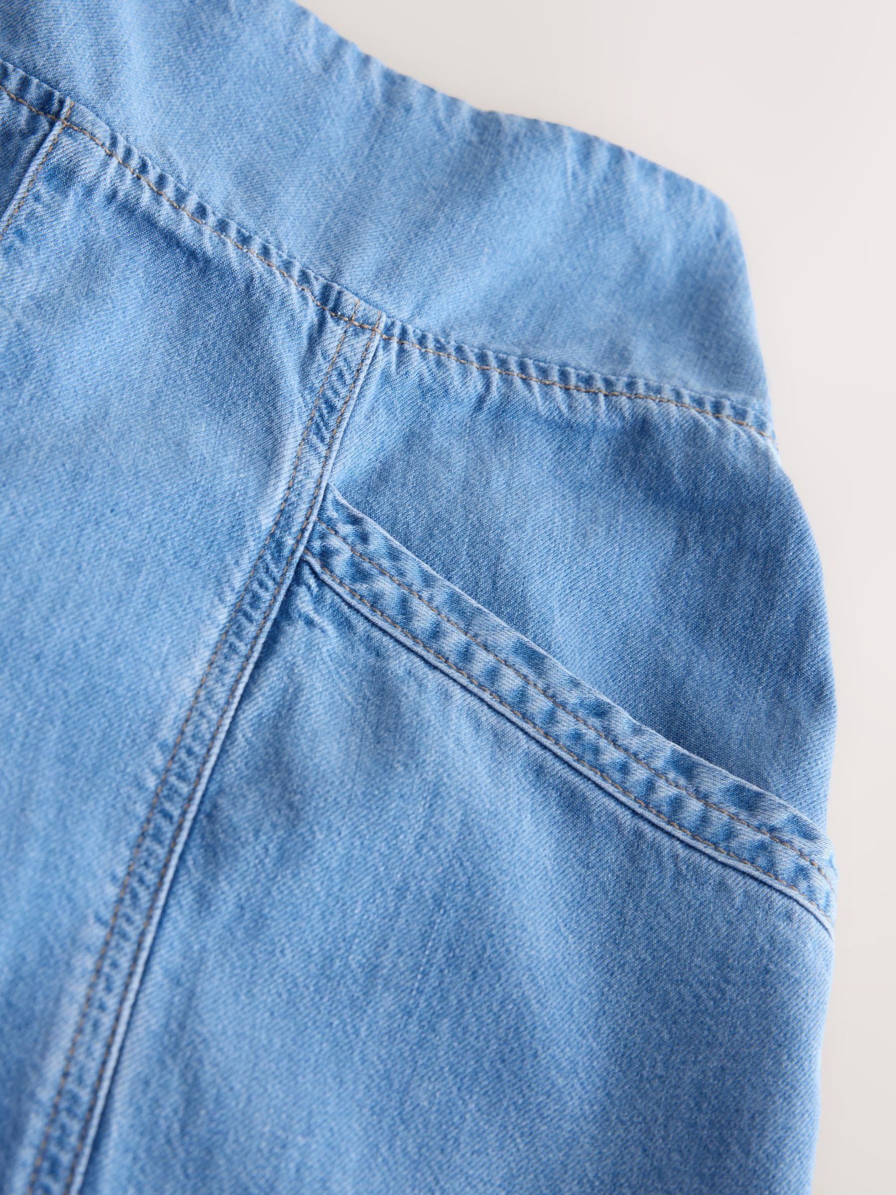 Buy Light Blue TENCEL™ Blend Lightweight Denim Balloon Trousers