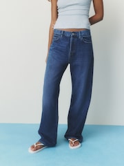 self. Dark Blue Dad Straight Jeans - Image 5 of 9