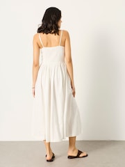 FatFace Hazel Ivory Embroidered Midi Dress - Image 2 of 5