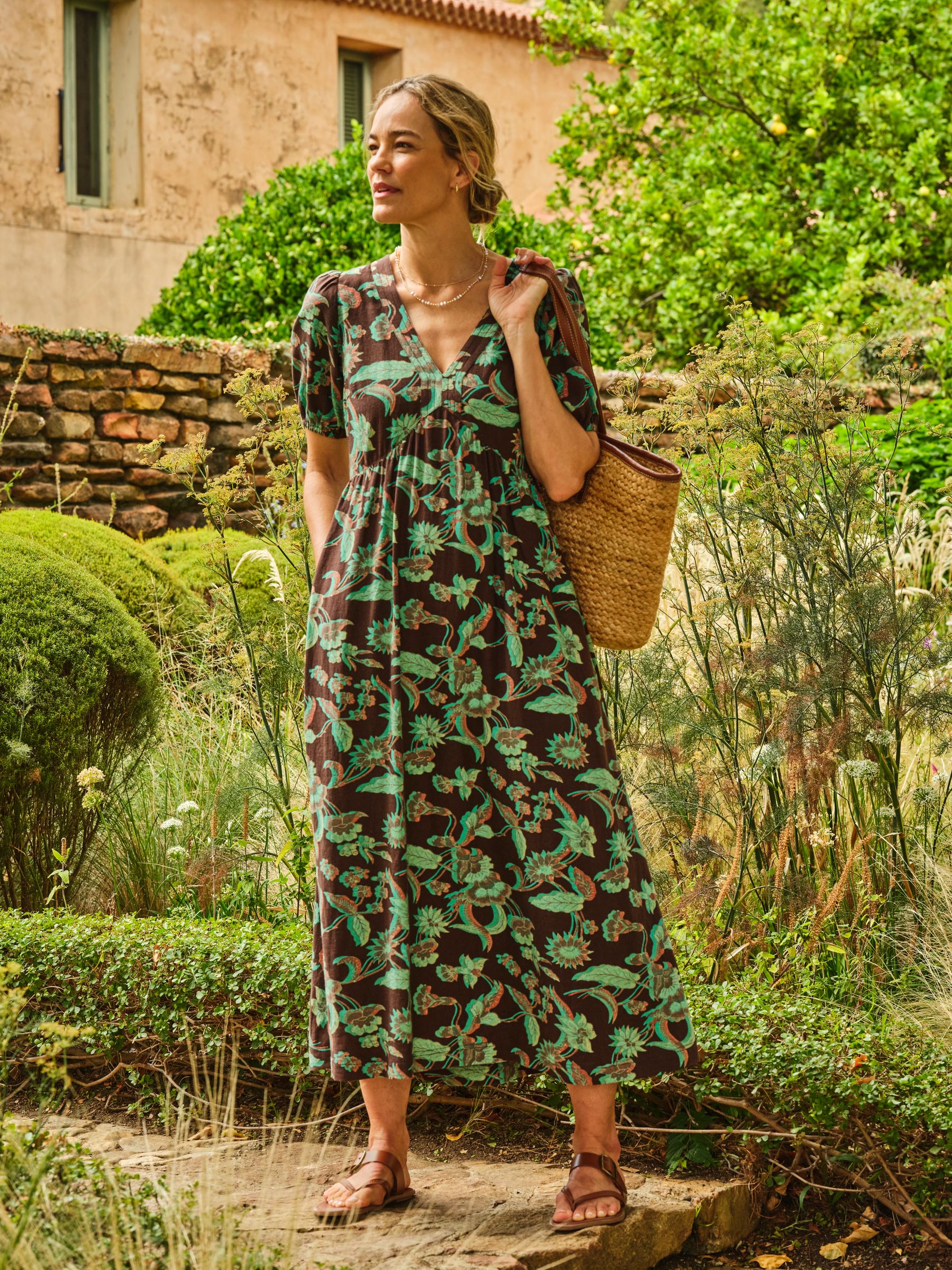 Fatface Women's Light Rosie Batik Dress Size 12 - Image 3