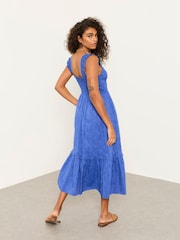 FatFace Eva Cobalt Blue Midi Dress - Image 3 of 7