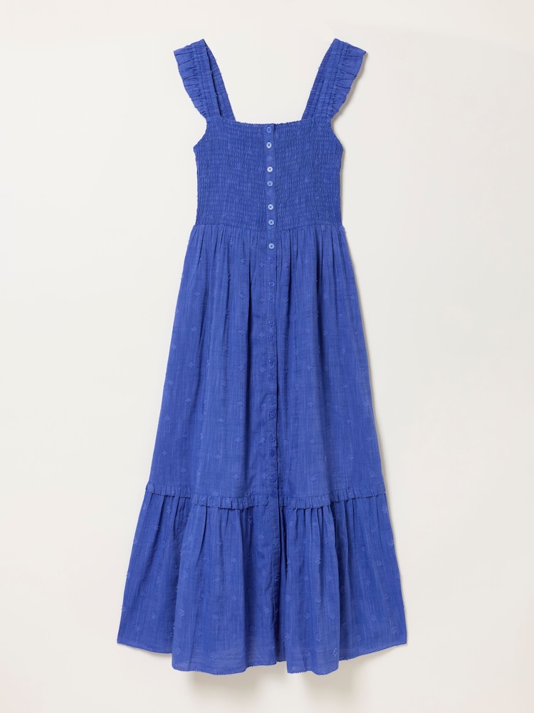 FatFace Eva Cobalt Blue Midi Dress - Image 7 of 7