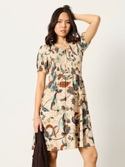 FatFace Nora Ivory Batik Jersey Dress - Image 1 of 6
