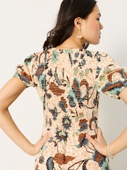 FatFace Nora Ivory Batik Jersey Dress - Image 4 of 6