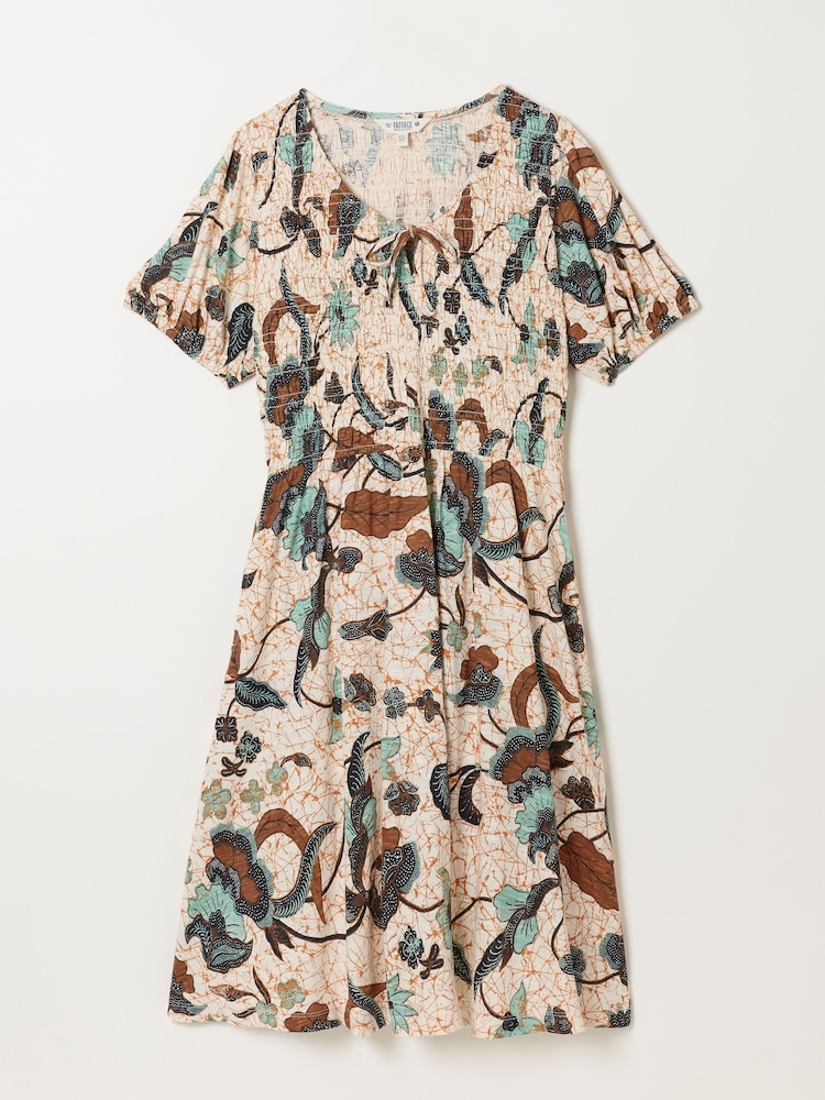 FatFace Nora Ivory Batik Jersey Dress - Image 6 of 6