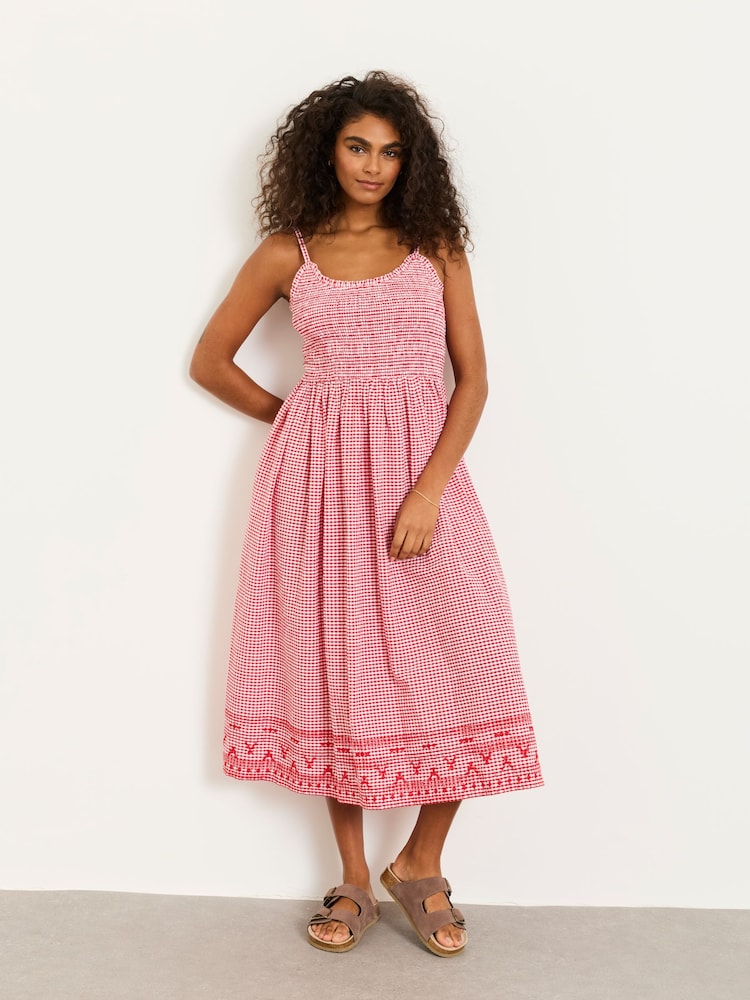 FatFace Emmy Red Midi Dresses - Image 1 of 6 FatFace Emmy Red Midi Dresses - Image 1 of 6