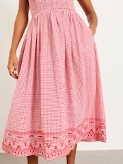 FatFace Emmy Red Midi Dresses - Image 4 of 6