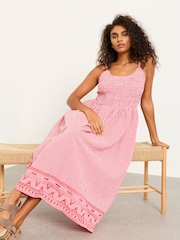 FatFace Emmy Red Midi Dresses - Image 5 of 6