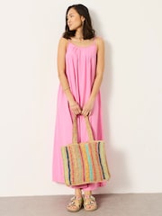 FatFace Bea Pink Maxi Dress - Image 1 of 5