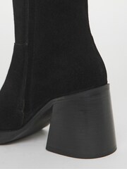 Simply Be Black Block Heel Knee High Boot - Image 4 of 4