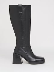 Simply Be Black Block Heel Knee High Boot - Image 2 of 3