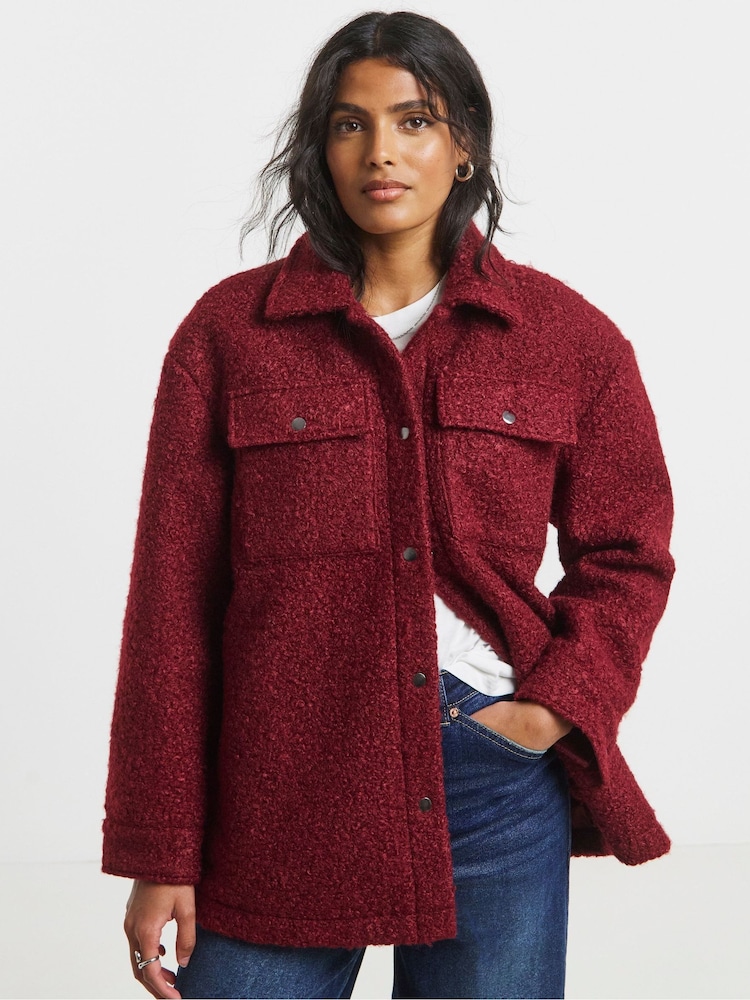 rdeča - Simply Be Teddy Pocket Jacket - Slika 1 iz 4