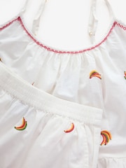 Never Fully Dressed Cream Banana Embroidery 100% Cotton Pyjama Short Set - Image 10 of 14