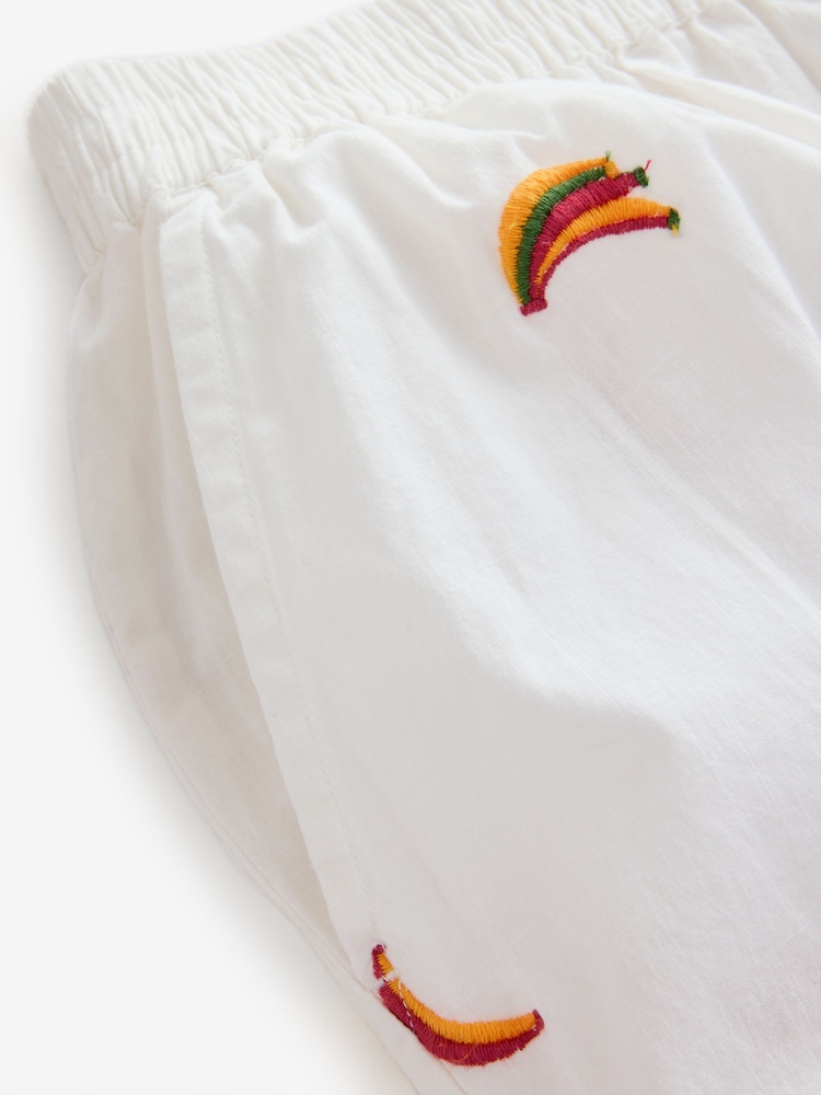 Never Fully Dressed Cream Banana Embroidery 100% Cotton Pyjama Short Set - Image 14 of 14 Never Fully Dressed Cream Banana Embroidery 100% Cotton Pyjama Short Set - Image 14 of 14