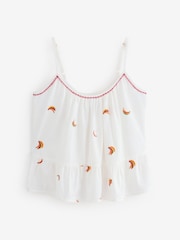 Never Fully Dressed Cream Banana Embroidery 100% Cotton Pyjama Short Set - Image 8 of 14