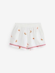 Never Fully Dressed Cream Banana Embroidery 100% Cotton Pyjama Short Set - Image 9 of 14