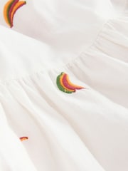 Never Fully Dressed Cream Banana Embroidery Cotton Slip Dress - Image 6 of 7