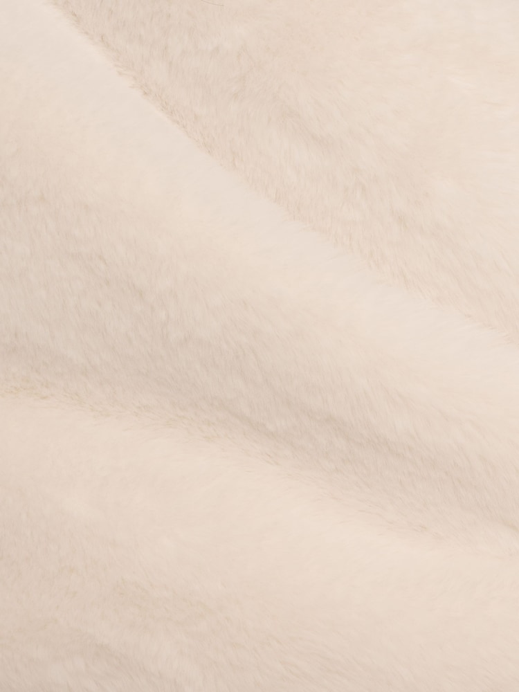 Adrianna Papell Faux Fur Wrap White Cover-Up - Image 6 of 6 Adrianna Papell Faux Fur Wrap White Cover-Up - Image 6 of 6