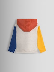 JoJo Maman Bébé Natural Tractor Appliqué Reversible Hoodie - Image 3 of 7