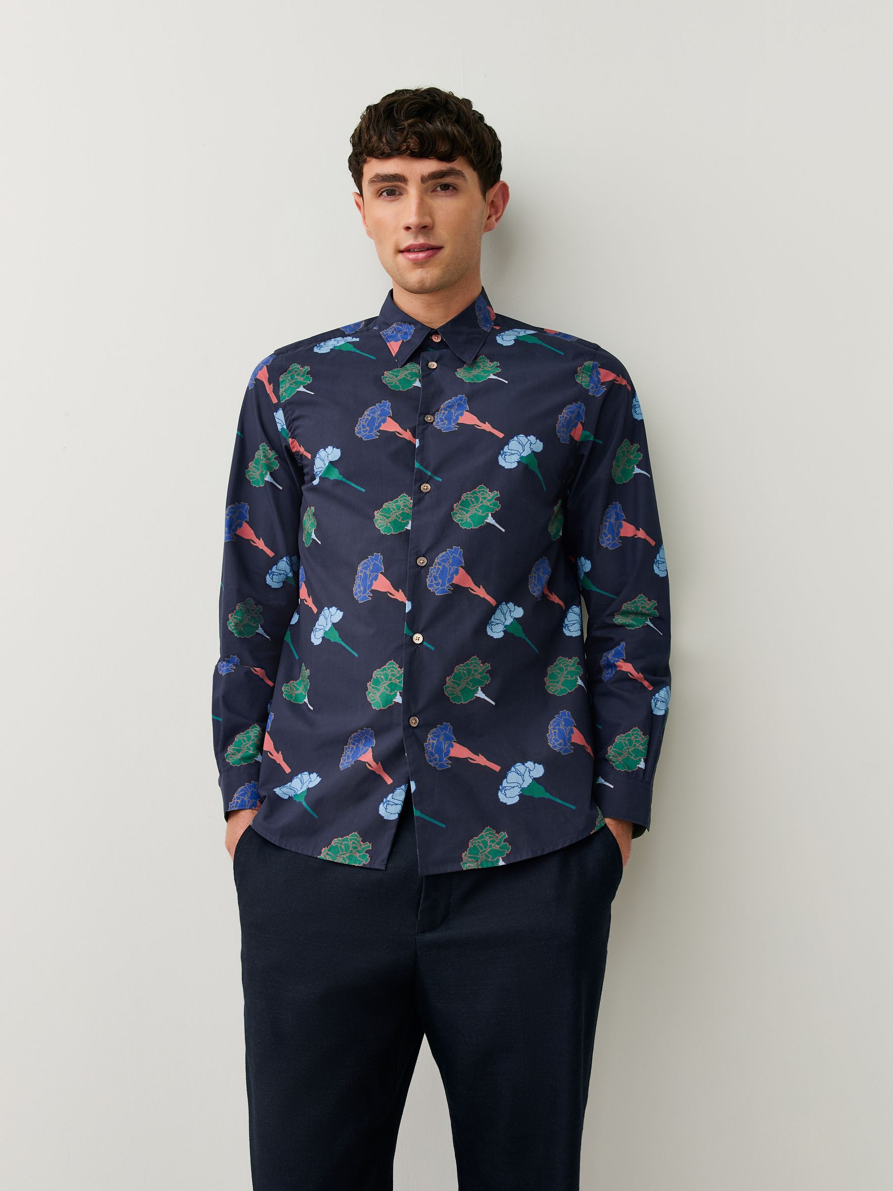 Buy PS Paul Smith Blue Regular Fit Floral Print Shirt from Next USA