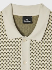 PS Paul Smith Cream Button Through Polo Shirt - Image 8 of 12