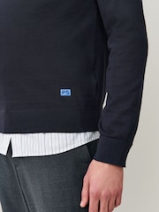PS Paul Smith Blue Regular-Fit Crew Neck Logo Jumper - Image 2 of 7
