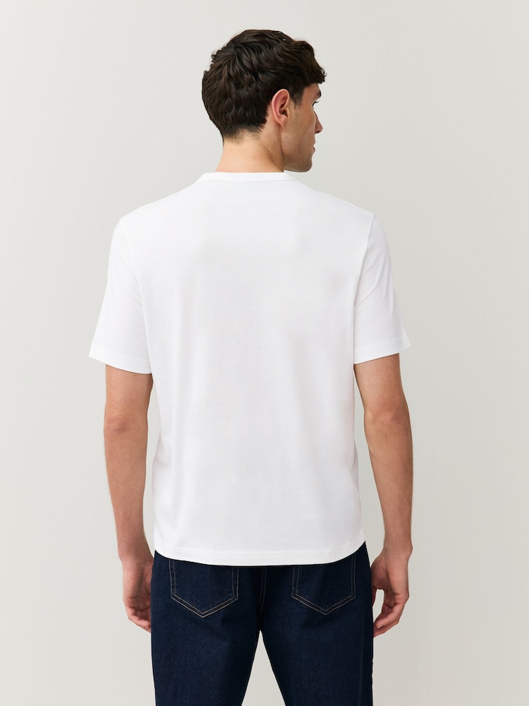 PS Paul Smith White PS Paul Smith Regular-Fit Dice Graphic White T-Shirt - Image 2 of 5 PS Paul Smith White PS Paul Smith Regular-Fit Dice Graphic White T-Shirt - Image 2 of 5