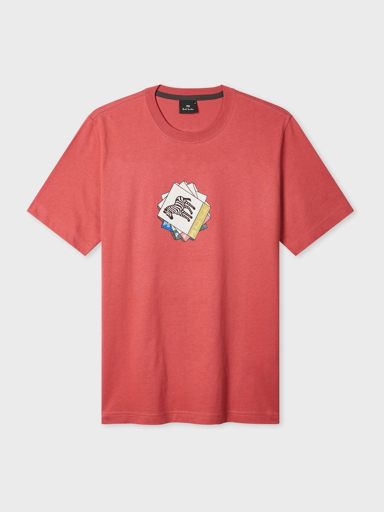 PS Paul Smith Pink Logo Graphic T-Shirt - Image 1 of 2