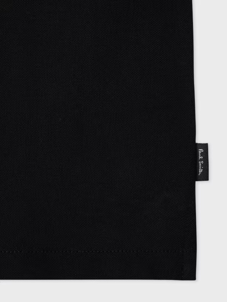 PS Paul Smith Grey Quarter Zip Tipped Detail Polo Shirt - Image 6 of 6