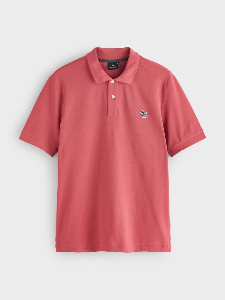 PS Paul Smith Pink Regular-Fit Logo Polo Shirt - Image 1 of 1