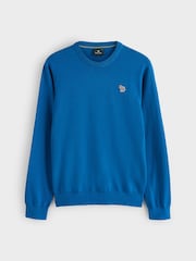 PS Paul Smith Blue Regular-Fit Crew Neck Logo Jumper - Imagen 1 de 1