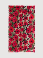Seasalt Cornwall Red Pretty Printed Scarf - Image 4 of 5