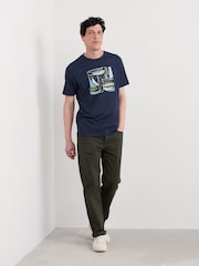 Seasalt Cornwall Blue Midwatch Cotton T-Shirt - Image 1 of 5