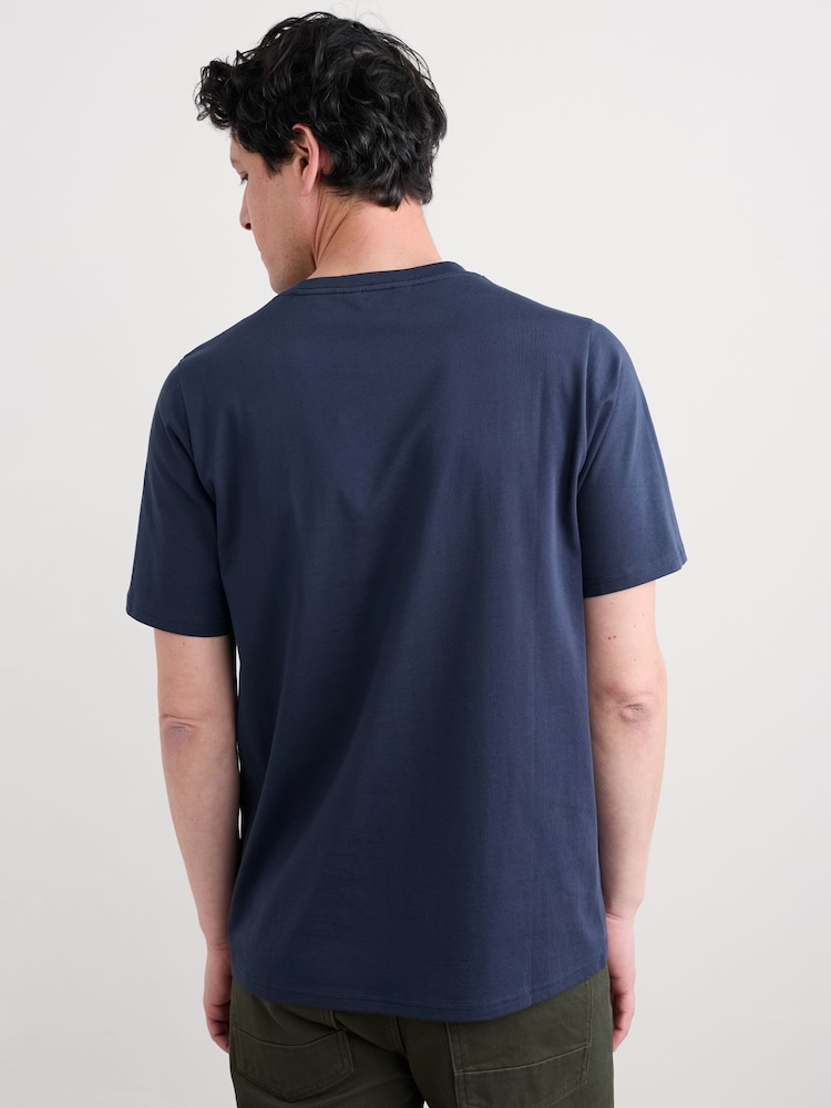 Seasalt Cornwall Blue Midwatch Cotton T-Shirt - Image 2 of 5