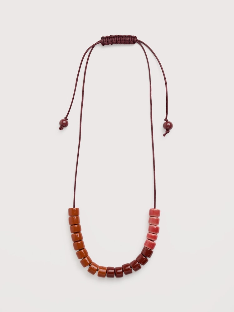 Seasalt Cornwall Red Braya Ceramic Bead Necklace - Image 1 of 4