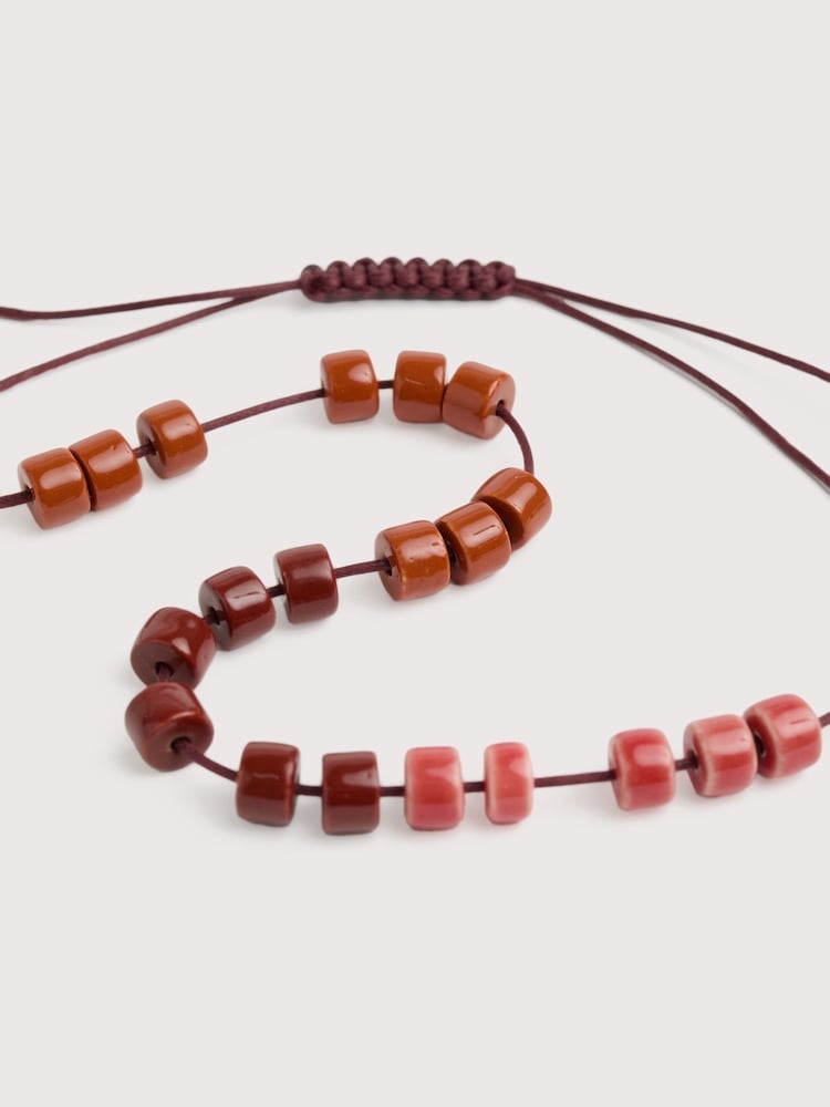 Seasalt Cornwall Red Braya Ceramic Bead Necklace - Image 2 of 4