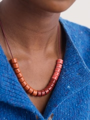 Seasalt Cornwall Red Braya Ceramic Bead Necklace - Image 4 of 4