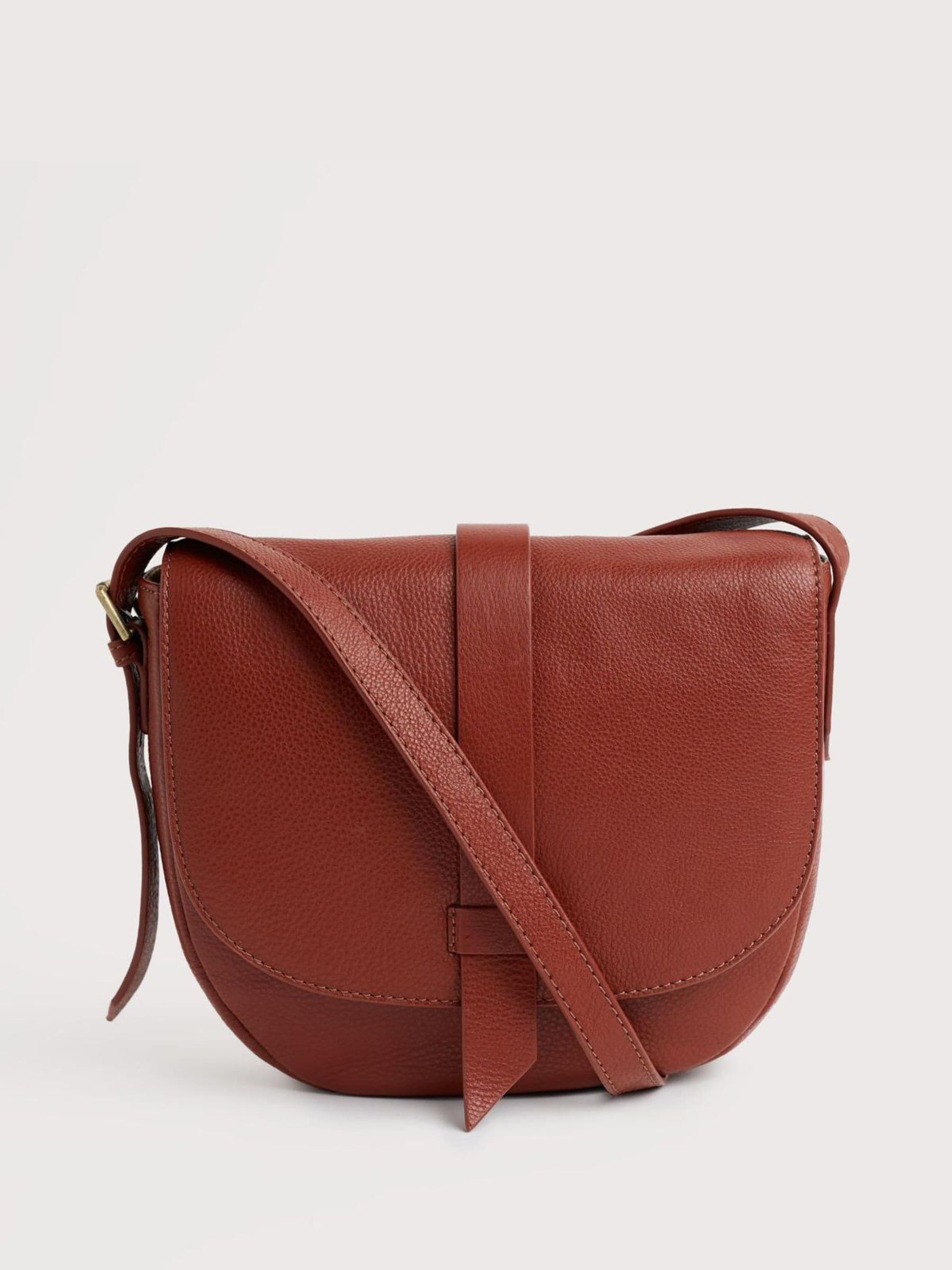 Buy Seasalt Cornwall Brown Bellevalia Leather Cross-Body Bag from
