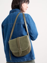 Seasalt Cornwall Green Bellevalia Leather Cross Body Bag - Image 5 of 6