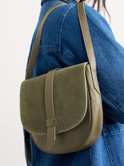 Seasalt Cornwall Green Bellevalia Leather Cross Body Bag - Image 6 of 6