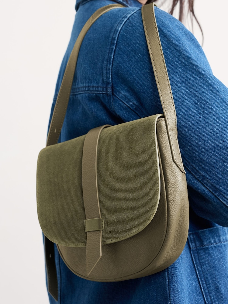 Seasalt Cornwall Green Bellevalia Leather Cross Body Bag - Image 6 of 6