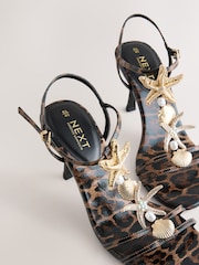 نمر - Forever Comfort® Sparkly Starfish Skinny Strap Sandals - Image 3 of 5