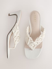 Bone Forever Comfort® Crochet Toe Post Heels - Image 2 of 5