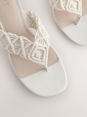 Bone Forever Comfort® Crochet Toe Post Heels - Image 9 of 10
