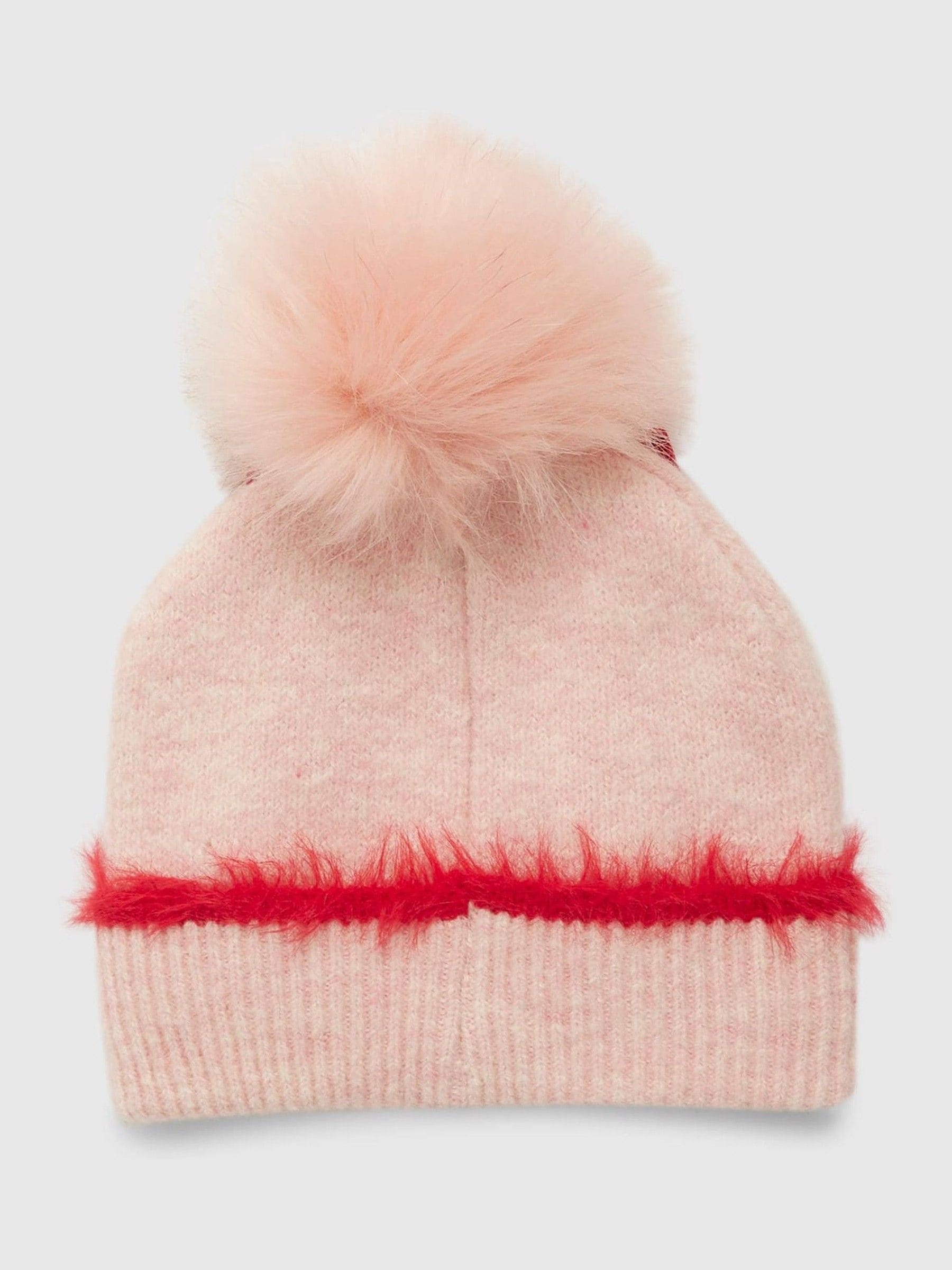 Buy River Island Pink Girls 3D Bow Beanie from Next USA