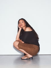 Leopard Print Forever Comfort® Leather Toe Post Block Heels - Image 4 of 5