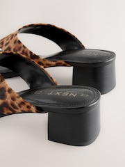 Leopard Print Forever Comfort® Leather Toe Post Block Heels - Image 8 of 10