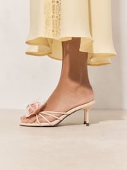 Pink Forever Comfort® Strappy Flower Mules - Image 1 of 4