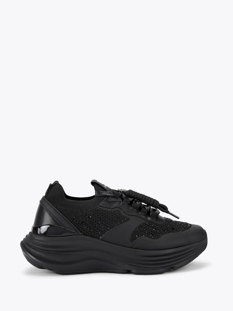 KG Kurt Geiger Lotta Gem Black Trainers - Image 1 of 4 KG Kurt Geiger Lotta Gem Black Trainers - Image 1 of 4
