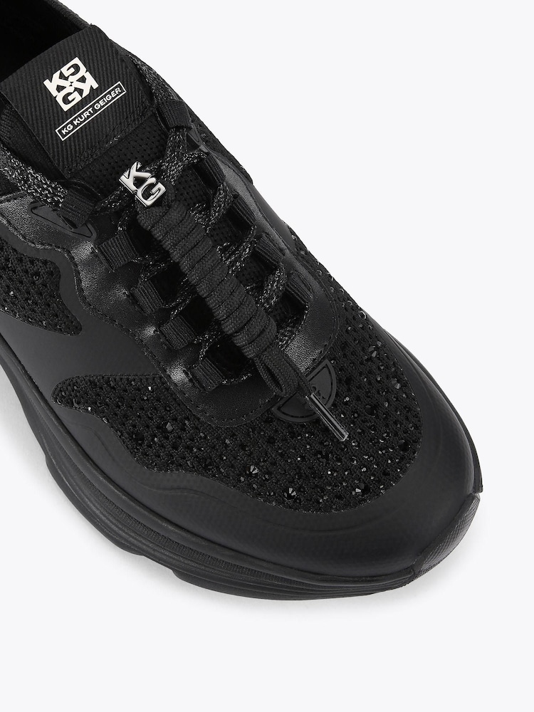 KG Kurt Geiger Lotta Gem Black Trainers - Image 4 of 4